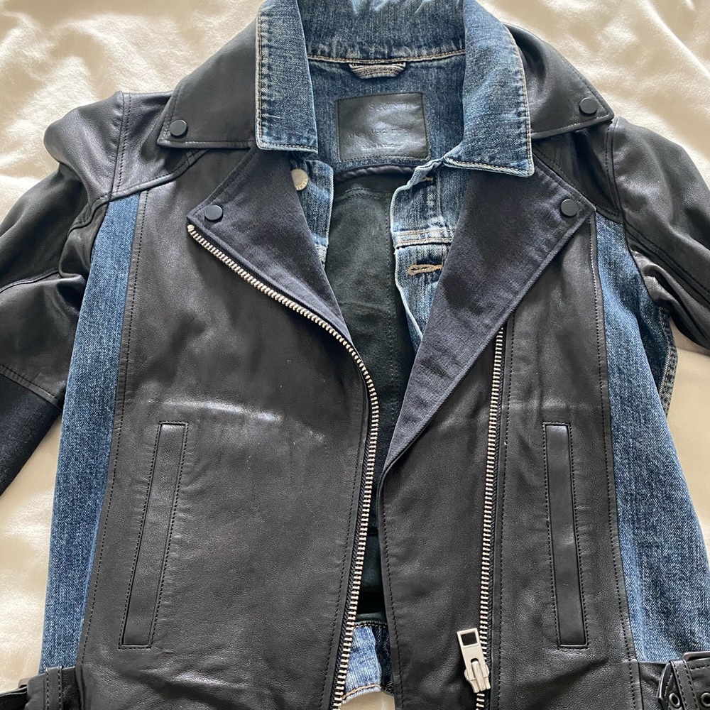 All saints leather jacket